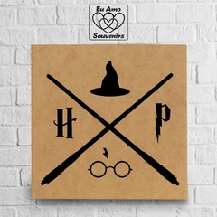 Placa em MDF Harry Potter Elementos