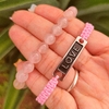 Duo Pulseiras Love Quartzo Rosa