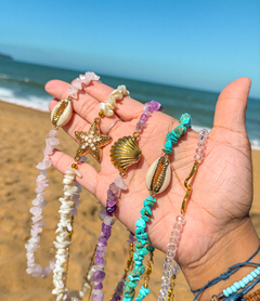 Coleção Choker Vibes do Mar Pedras Naturais - comprar online