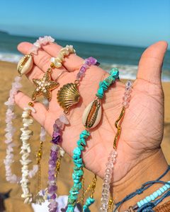 Coleção Choker Vibes do Mar Pedras Naturais na internet