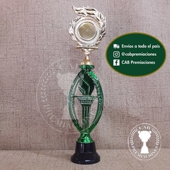 Trofeo plástico laurel p/centro standard - Ovalado BN - - comprar online