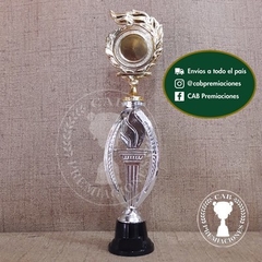 Trofeo plástico laurel p/centro standard - Ovalado BN - - tienda online