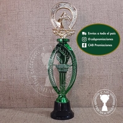 Trofeo plástico equitación - Ovalado BN - - CAB Premiaciones