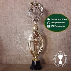 Trofeo plástico fútbol arquero - Ovalado BN - - comprar online