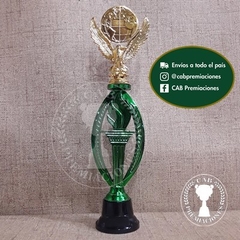 Trofeo plástico águila mundo standard - Ovalado BN - - CAB Premiaciones