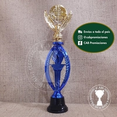 Imagen de Trofeo plástico águila mundo standard - Ovalado BN -