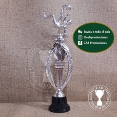 Trofeo plástico fútbol chilena jugador plateado - Ovalado BN - - comprar online