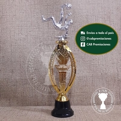 Trofeo plástico fútbol chilena jugador plateado - Ovalado BN - - tienda online