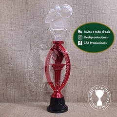 Trofeo plástico fútbol arco, botín, pelota transparente - Ovalado BN - - tienda online