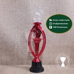 Trofeo plástico fútbol pequeño transparente - Ovalado BN - - CAB Premiaciones