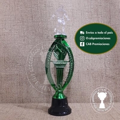 Imagen de Trofeo plástico fútbol pequeño transparente - Ovalado BN -