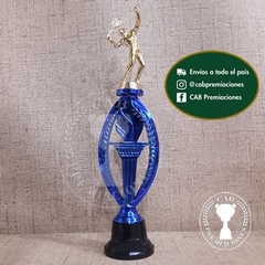 Trofeo plástico tenis masculino tennis - Ovalado BN - - CAB Premiaciones