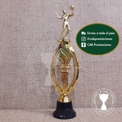 Trofeo plástico voley pequeño - Ovalado BN - - comprar online