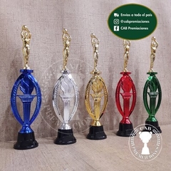 Trofeo plástico basket - cestobol masculino - Ovalado BN -