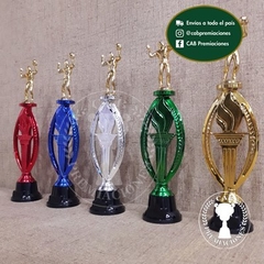 Trofeo plástico voley pequeño - Ovalado BN -