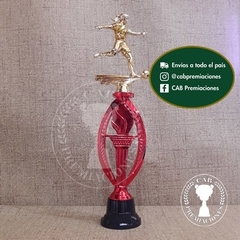 Trofeo plástico fútbol femenino alto - Ovalado BN - - tienda online