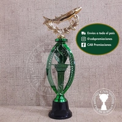 Trofeo plástico pesca laurel - Ovalado - - tienda online