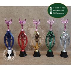 Trofeo plástico triunfo alado pequeño standard fucsia - Ovalado BN -