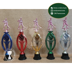 Trofeo plástico hockey femenino fucsia - Ovalado BN -