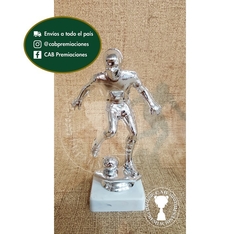 Trofeo souvenir fútbol jugador plateado - BB