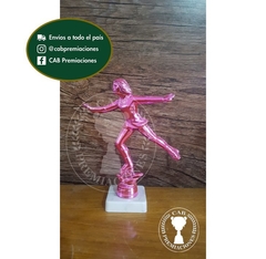 Trofeo souvenir patín artístico patinadora fucsia - BB