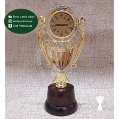 Trofeo Souvenir Egresaditos en base de madera