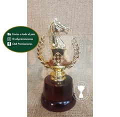 Trofeo Souvenir ajedrez en base de madera