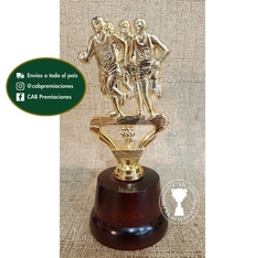 Trofeo Souvenir atletismo maratón 2D en base de madera