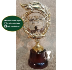 Trofeo Souvenir hockey laurel en base de madera