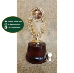 Trofeo Souvenir honor al mérito laurel standard en base de madera