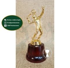 Trofeo Souvenir tenis masculino tennis en base de madera