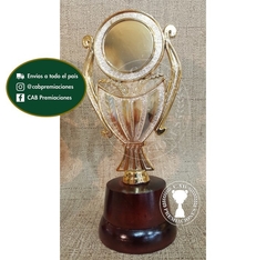 Trofeo Souvenir copa p/centro standard en base de madera