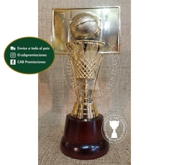 Trofeo Souvenir basket tablero básquet en base de madera