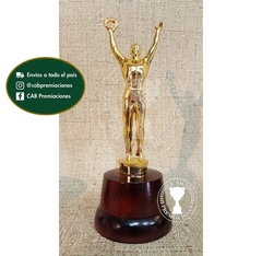 Trofeo Souvenir gimnasia artística gimnasta masculino en base de madera