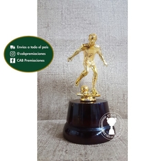 Trofeo Souvenir fútbol pequeño en base de madera