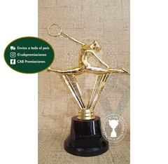 Trofeo Souvenir gimnasia artística gimnasta aro en BN