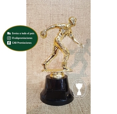 Trofeo Souvenir bowling jugador en BN