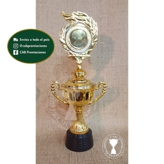 Copa plástica con asas Fac y figura laurel standard personalizable BE