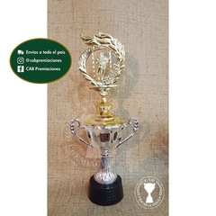 Copa plástica Fac con figura rugby laurel BE - comprar online