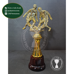 Trofeo Souvenir fútbol jugadores c/col baja en base madera