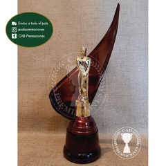 Trofeo metálico c/ figura Martín Fierro BM - Envolvente