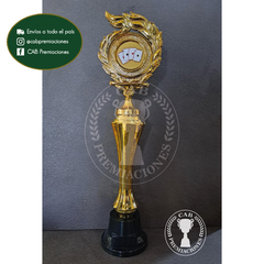 Trofeo Souvenir laurel Poker c/col alta en BN