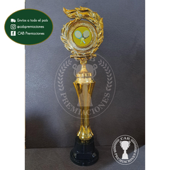 Trofeo Souvenir laurel Tenis doble c/col alta en BN