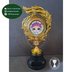 Trofeo souvenir Laurel muñecas LOL en BN - comprar online