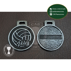 Medalla metálica voley 3,5 cm diámetro standard