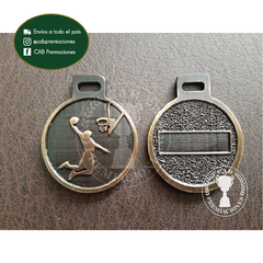 Medalla metálica basket 3,5 cm diámetro standard - básquet - - comprar online