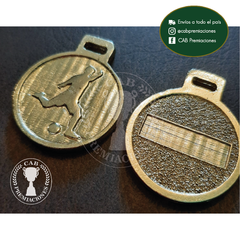 Medalla metálica fútbol másculino 3,5 cm diámetro standard - comprar online