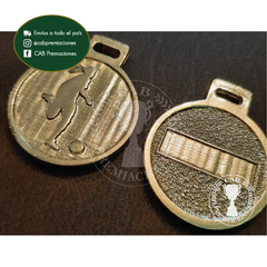 Medalla metálica fútbol femenino 3,5 cm diámetro standard - comprar online