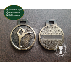 Medalla metálica gimnasia 3,5 cm diámetro standard - comprar online