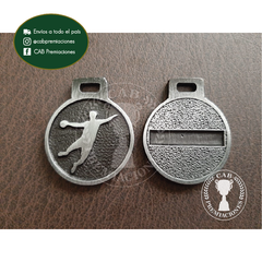 Medalla metálica handball 3,5 cm diámetro standard - handbol - tienda online